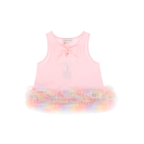 Angel's Face Ροζ Τοπ με Rainbow Τούλι Renata