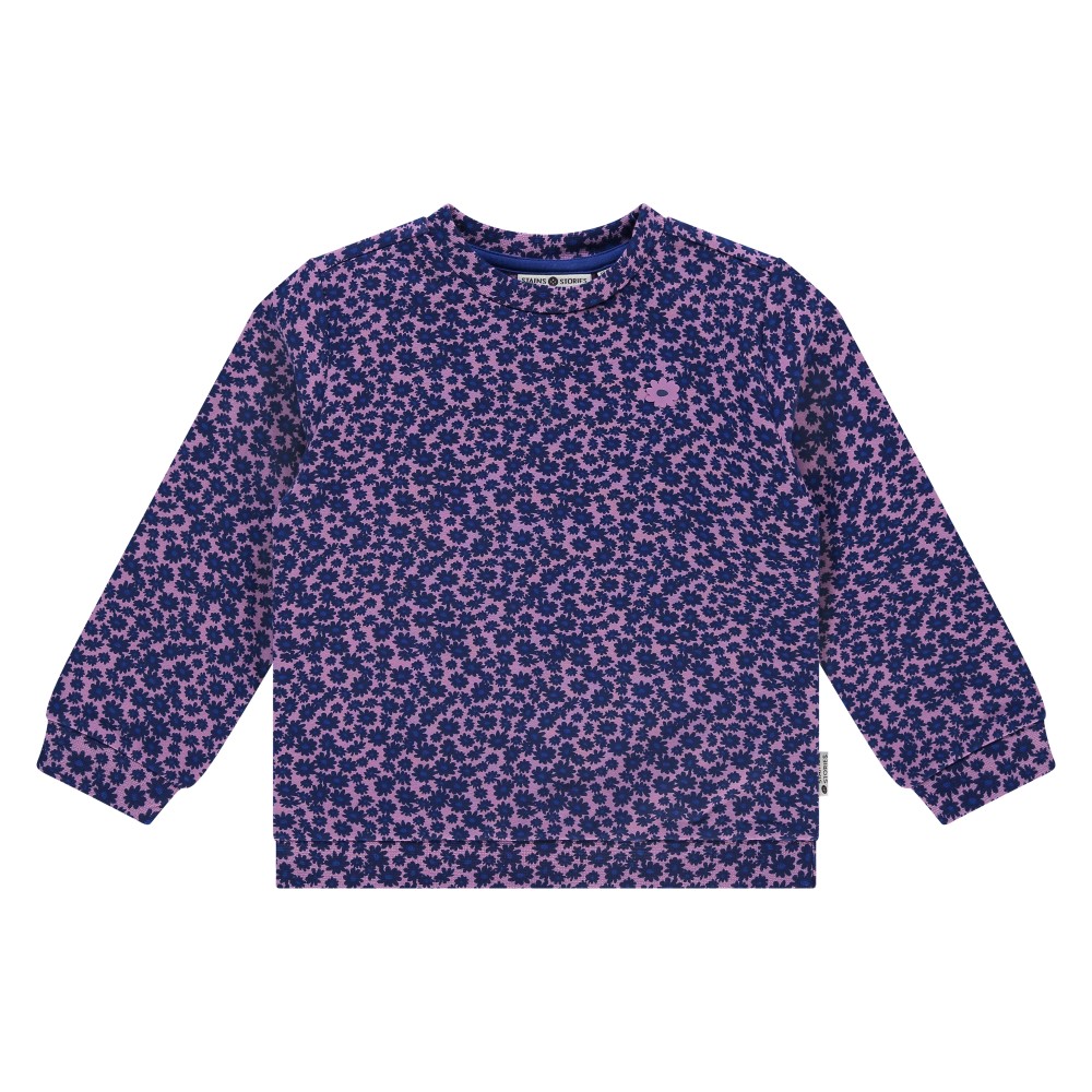 Φούτερ Μπλούζα με Λουλουδάκια