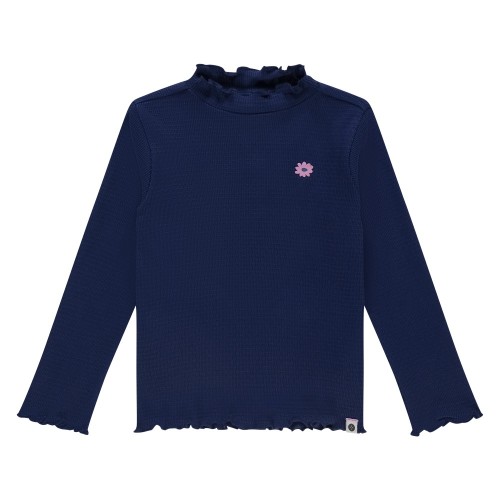 Μακρυμάνικο Ριμπ T-Shirt Μπλε