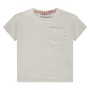 Stains & Stories T-shirt Ιβουάρ με τσέπη και λουλούδια 