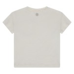 Stains & Stories T-shirt Ιβουάρ με τσέπη και λουλούδια 