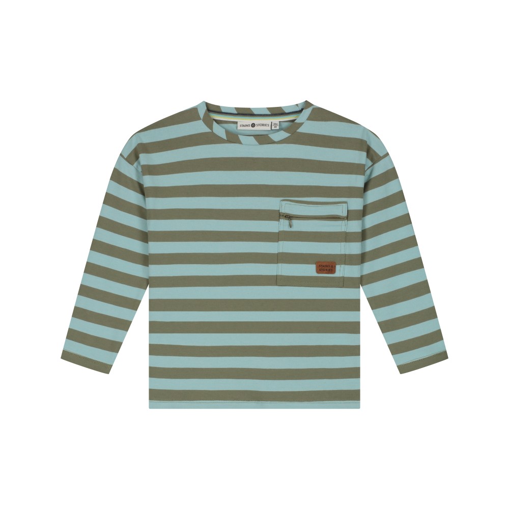Stains & Stories Μακρυμάνικο Ριγέ T-shirt 