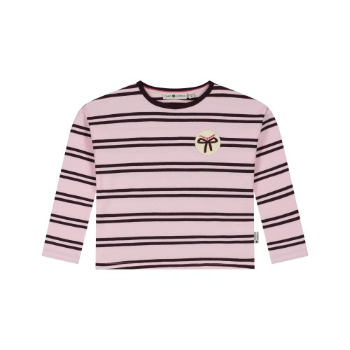 Stains & Stories Ροζ Ριγέ T-shirt 