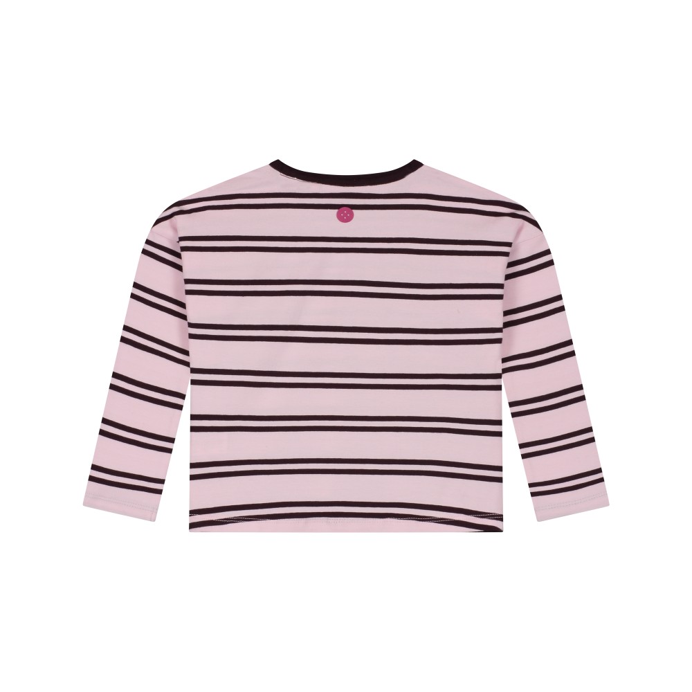 Stains & Stories Ροζ Ριγέ T-shirt 