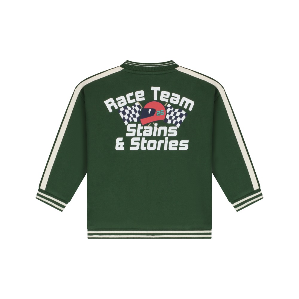 Stains & Stories Φούτερ Πράσινη Ζακέτα