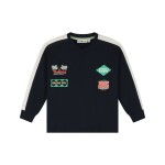 Stains & stories Μακρυμάνικο Μπλε T-shirt 