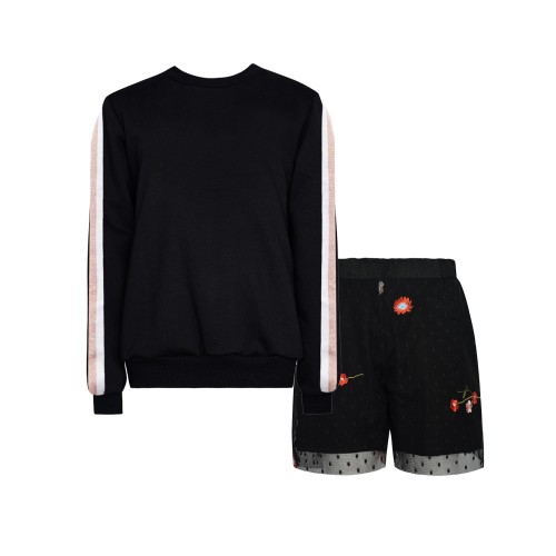 Σετ Φούτερ Μπλούζα και Σορτς με κ΄΄εντημα Dolce Vita