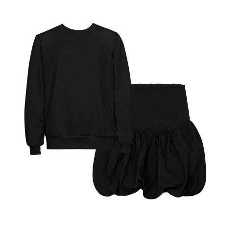 Σετ Φούτερ Μπλούζα & Balloon Φούστα Μαύρο