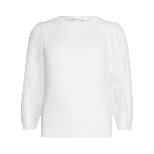 Μονόχρωμη Μπλούζα με Μανίκι Δανδέλα