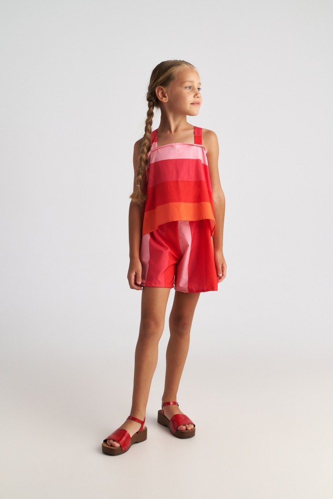 Two In A Castle Ριγέ Σετ Scarlet