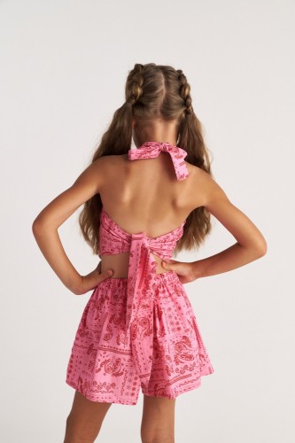 Two In A Castle Σετ Τοπ-Σορτς Bandana Scarf