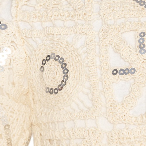 Two In A Castle Ζακέτα Εκρού Κροσέ Santorini  