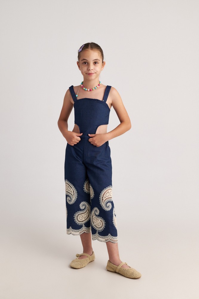 Two In A Castle Ολόσωμη Φόρμα Farm Denim Crochet