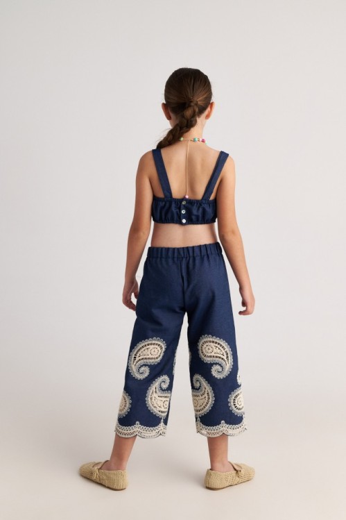 Two In A Castle Ολόσωμη Φόρμα Farm Denim Crochet