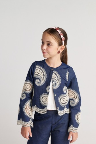 Two In A Castle Σακάκι Farm Girl Denim Crochet