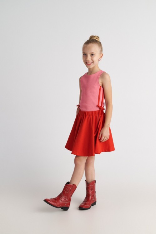 Two In A Castle Σετ Κορμάκι-Φούστα Modern Cinderella Ροζ-Κόκκινο