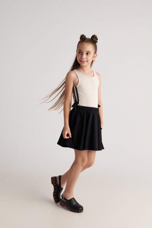 Two In A Castle Σετ Κορμάκι-Φούστα Modern Cinderella Μαύρο-Μπεζ