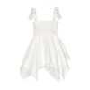 Two In A Castle Βρεφικό Λευκό Ασύμμετρο Φόρεμα Flower Girls