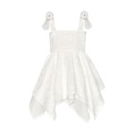 Two In A Castle Βρεφικό Λευκό Ασύμμετρο Φόρεμα Flower Girls