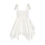 Two In A Castle Βρεφικό Λευκό Ασύμμετρο Φόρεμα Flower Girls