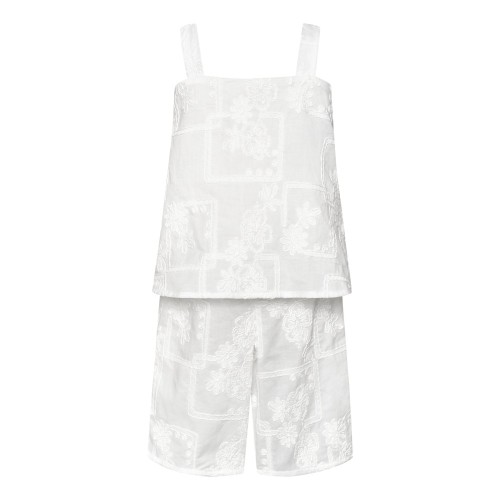 Two In A Castle Βρεφική Ολόσωμη Φόρμα με Κέντημα The Flower Girls