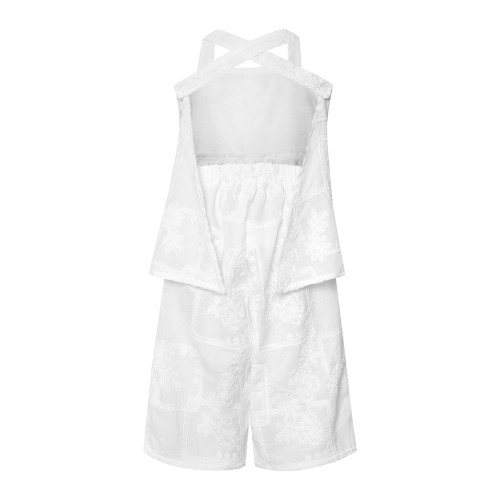 Two In A Castle Βρεφική Ολόσωμη Φόρμα με Κέντημα The Flower Girls