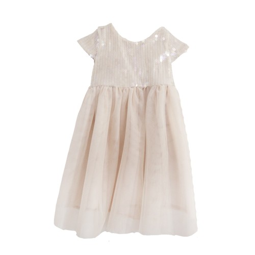 Two In A Castle Βρεφικό Φόρεμα Flower Girls με παγέτα 