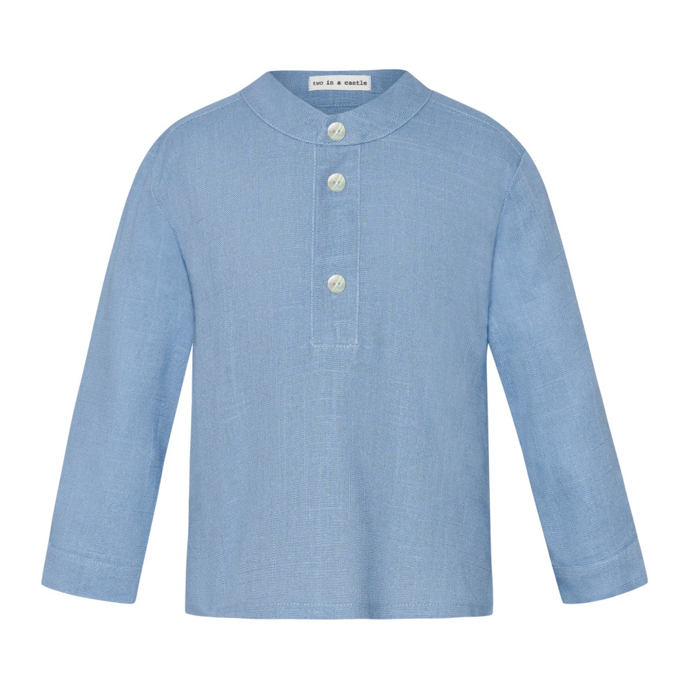 Two In A Castle Βρεφικό Σετ  Γαλάζιο Πουκάμισο και Παντελόνι  Sea Salt Mao