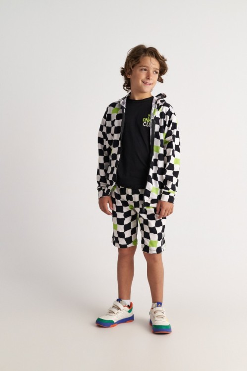 Two In A Castle Ζακέτα με Κουκούλα Chess Neon