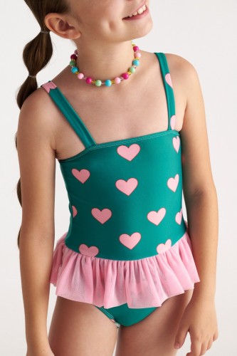 Two In a Castle Ολόσωμο Μαγιό Heartbeat Allover Tulle Ruffle