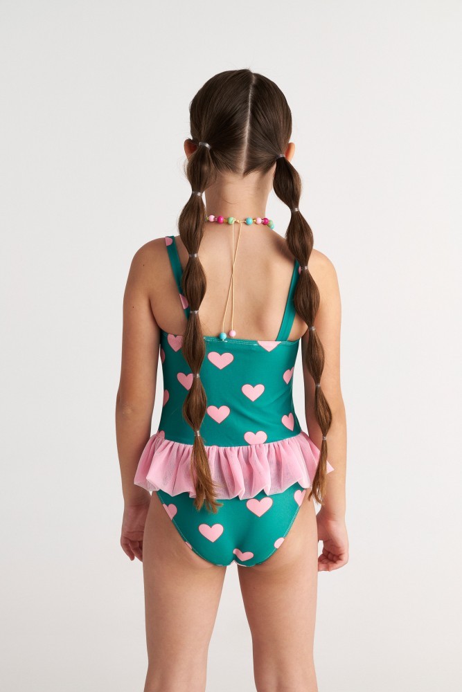 Two In a Castle Ολόσωμο Μαγιό Heartbeat Allover Tulle Ruffle