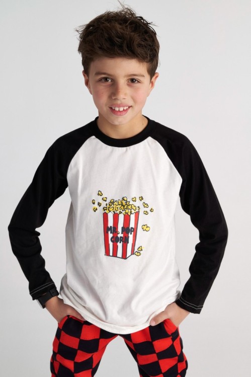 Two In A Castle Μακρυμάνικο T-shirt Movie Night Pop Corn