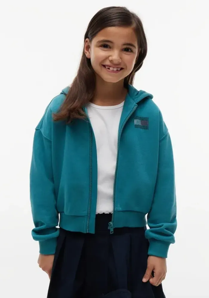 Tommy Hilfiger Πράσινη Φούτερ Ζακέτα με στρας Rhinestone