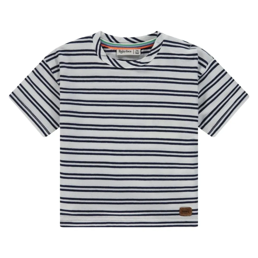 Babyface Βρεφικό t-shirt Ριγέ Μπλε-Ιβουάρ