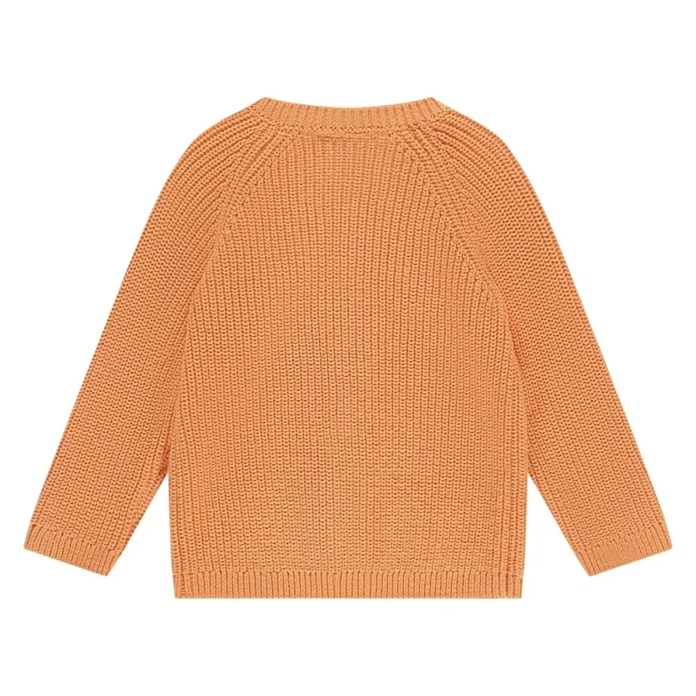 Babyface Βρεφική Πλεκτή Πορτοκαλί Ζακέτα 