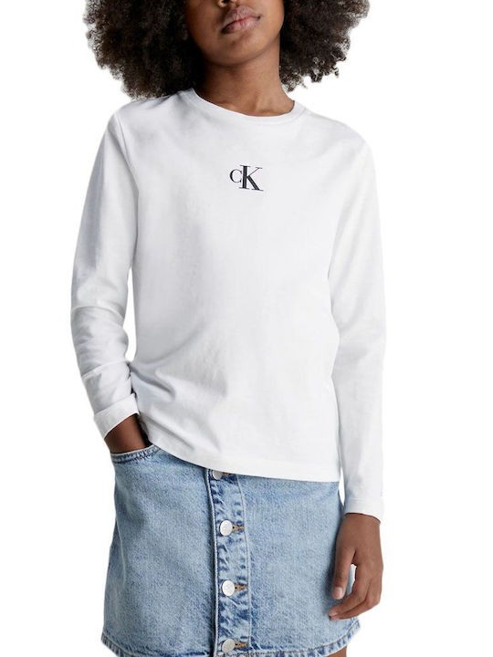 Μακρυμάνικο T-Shirt Μονόγραμμα Λευκό