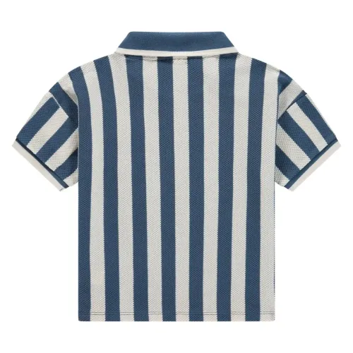 Stains & Stories Ριγέ T-shirt με γιακά polo