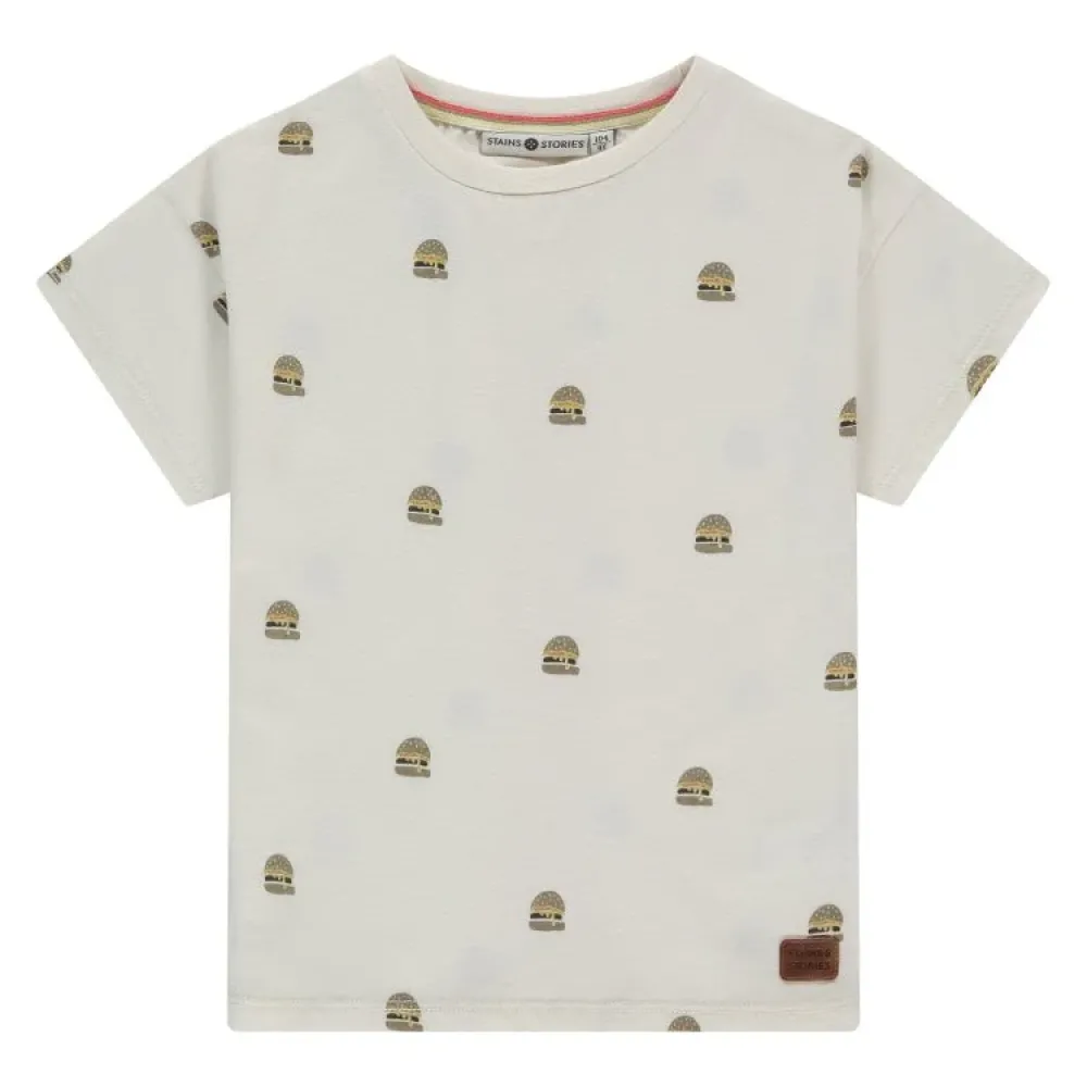 Stains & Stories Ιβουάρ T-shirt Burgers