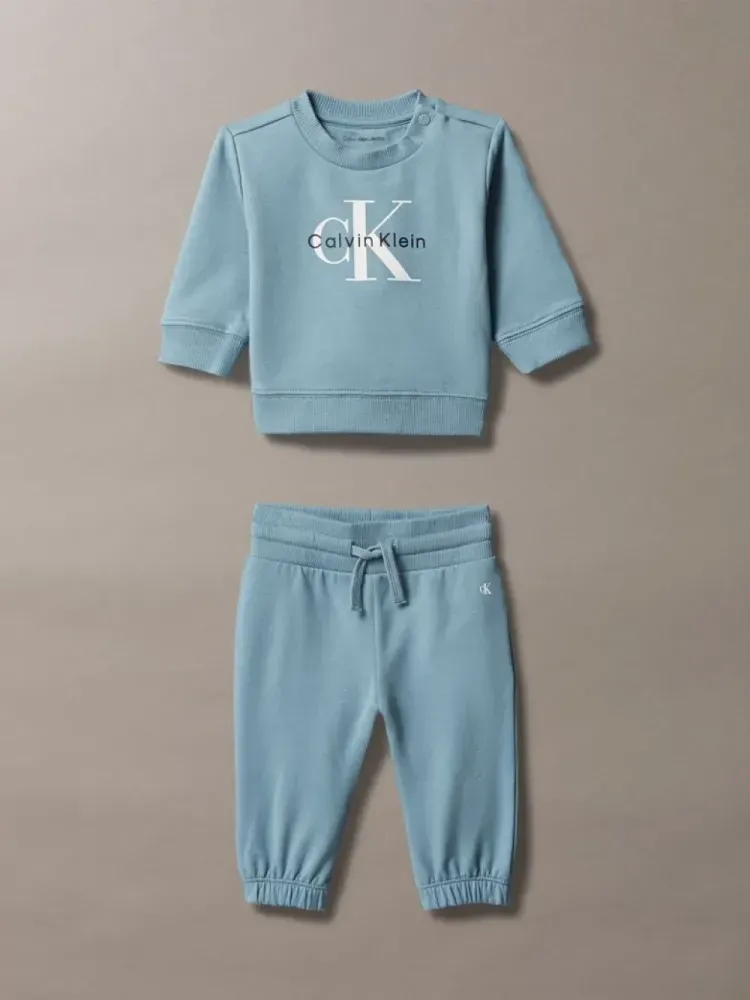 Calvin Klein Βρεφικό Φούτερ Σετ Monologo μέντα