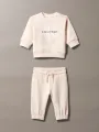 Calvin Klein Βρεφικό Φούτερ Σετ Monologo ροζ