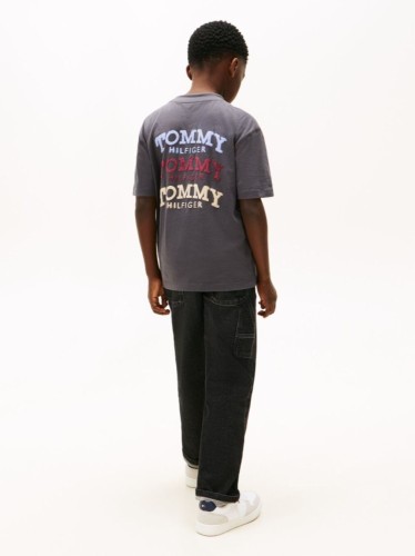 Tommy Hilfiger Washed Faded Γκρι T-Shirt